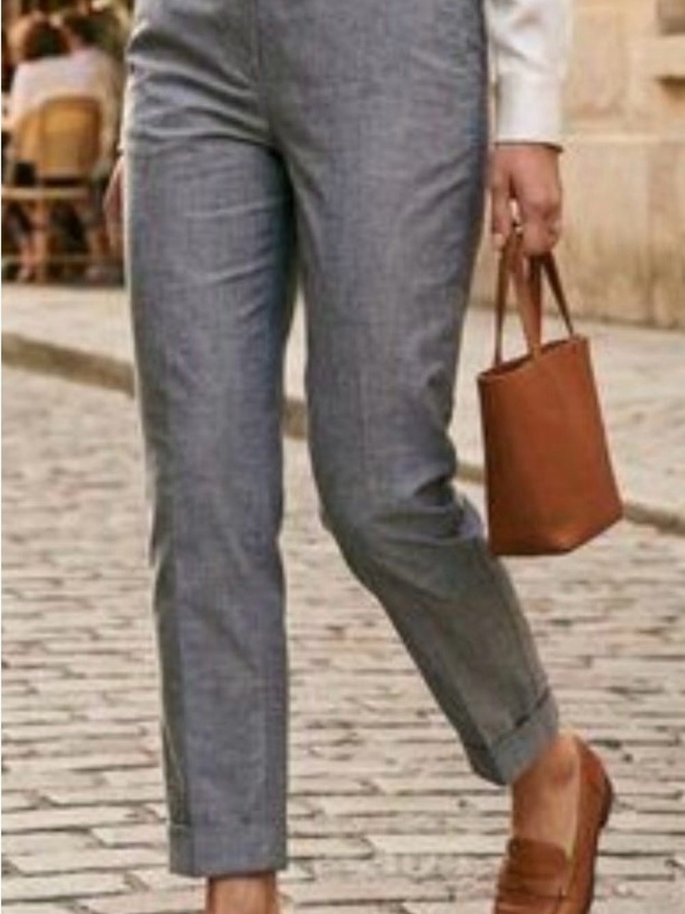 Banana‎ Republic Martin 100 % silk Gray Cropped Tailored Ankle Pants